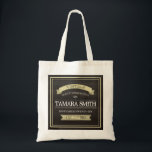 Vintag trendy Modern Aged to Perfect Script Tragetasche<br><div class="desc">typografisch Vintag modernes Design mit dem Skript ein trendiger schicke schwarz-weiß Stil mit einfachen klassischen gealtert zu Perfektion Zitat und Grafik.</div>