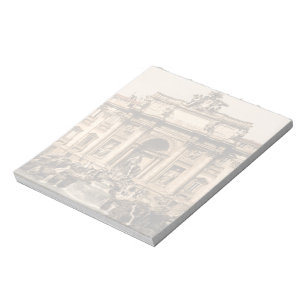 Vintag Trevi-Brunnen, Rom, Latium, Italien Notizblock