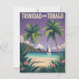 Vintag Trinidad und Tobago Travel Postkarte