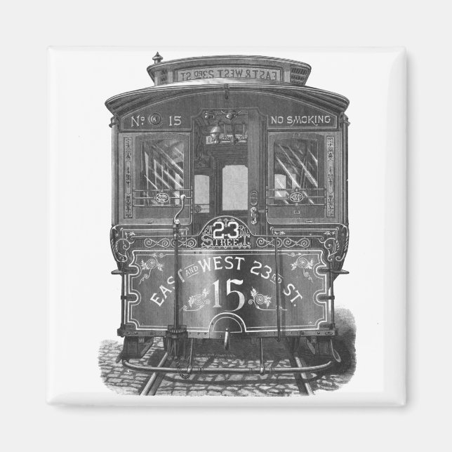 Vintag Trolley Kühlschrankmagnet Magnet (Vorne)