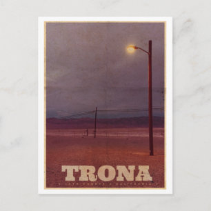 Vintag Trona USA Street Light Travel Postcard Postkarte