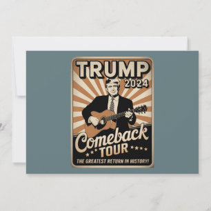 Vintag TRUMP 2024 Rocks COMEBACK TOUR Einladung