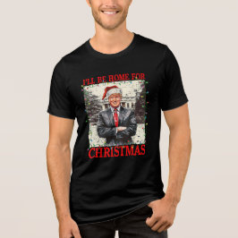 Vintag Trump, ich werde zu Weihnachten 2024 Zuhaus Tri-Blend Shirt