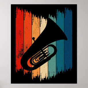 Vintag Tuba Retro Tuba Poster