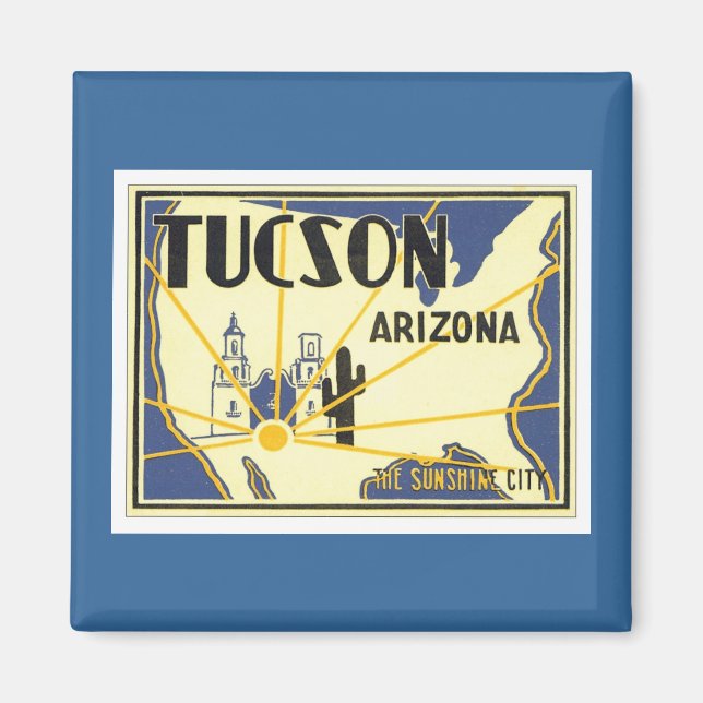Vintag Tucson Arizona Magnet (Vorne)