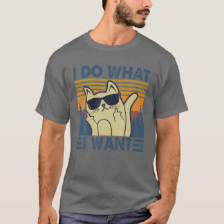 Vintag tue ich, was ich Gewollt Funny Cat Liebhabe T-Shirt
