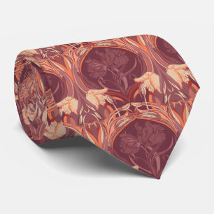 Vintag Tulip Art Nouveau Neck Tie Krawatte