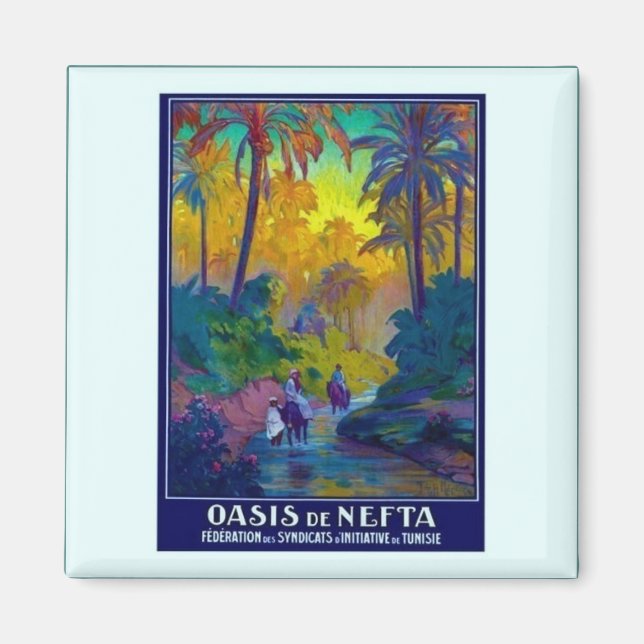 Vintag Tunesien Oasis Magnet (Vorne)