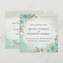 Vintag Türkis Rustikale Rose Hochzeit aus Holz