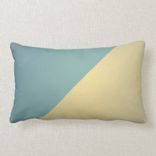 Vintag Türkisblaue Cream ColorBlock Hintergrund Lendenkissen