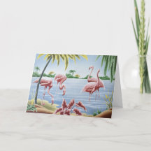 Vintag Turner Flamingo Friend Dankeschön-Karte