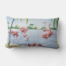 Vintag Turner Flamingo Lumbar Throw Kissen
