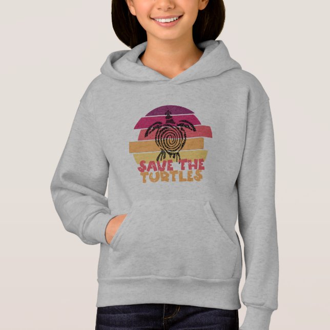Vintag Turtle Vibes Hoodie (Vorderseite)
