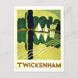 Vintag Twickenham Travel Poster Postkarte