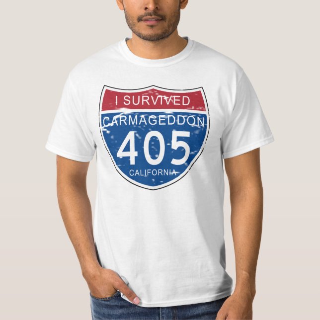 VINTAG überlebte ich Carmageddon Kalifornien T-Shirt (Vorderseite)