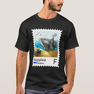Vintag Ukraine Postage Briefmarke Bauer Steals Mos T-Shirt