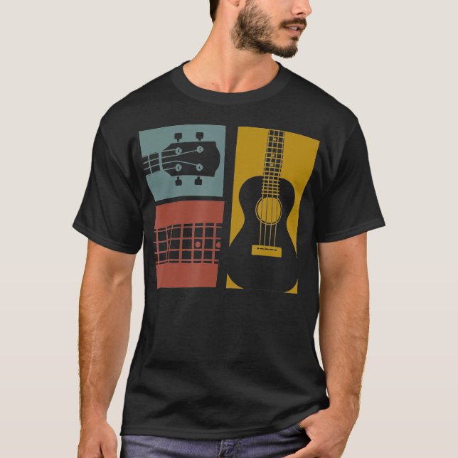 Vintag Ukulele Guitar Uke Player Musician T-Shirt (Vorderseite)