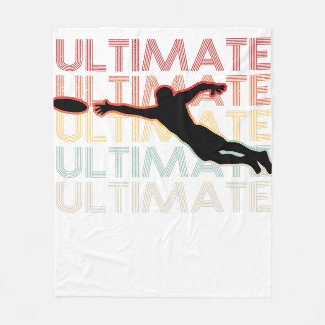 Vintag Ultimate Frisbee Sport Retro Fleecedecke (Vorderseite)