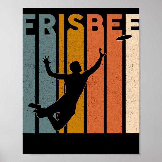 Vintag Ultimate Frisbee Sport Retro Poster (Vorne)
