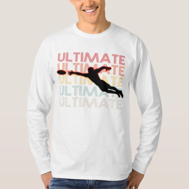 Vintag Ultimate Frisbee Sport Retro T-Shirt (Vorderseite)
