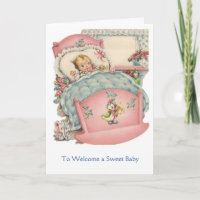 Vintag - um ein süßes Baby zu begrüßen,