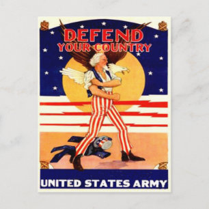Vintag Uncle Sam Postcard Postkarte