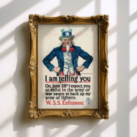 Vintag Uncle Sam World War I Army Poster