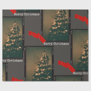 Vintag Upcycle Instant Typrewriter Weihnachten Geschenkpapier