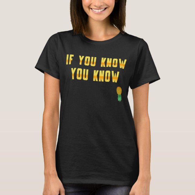 Vintag Upside Down Ananas Subtile Swinger T-Shirt (Vorderseite)