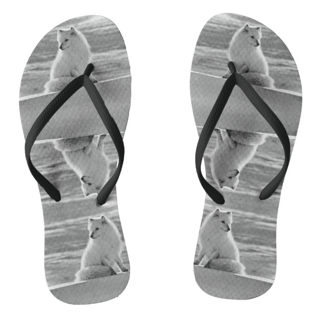 Vintag USA Alaska Arctic fox Flip Flops (Fußbett)