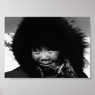Vintag USA Alaska eskimo child Poster