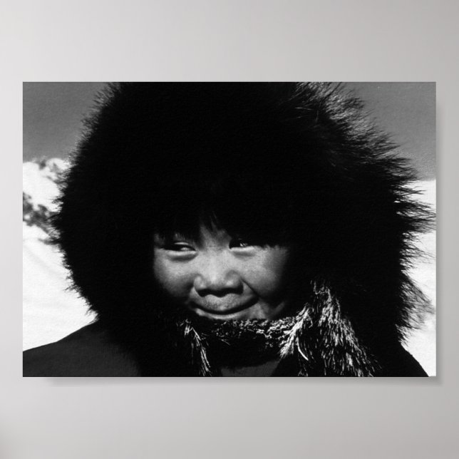 Vintag USA Alaska eskimo child Poster (Vorne)