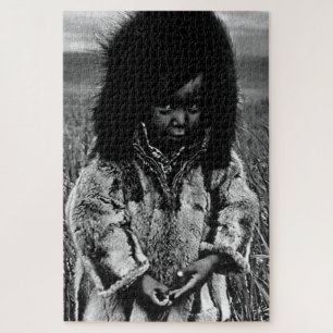 Vintag USA Alaska eskimo Junge Puzzle