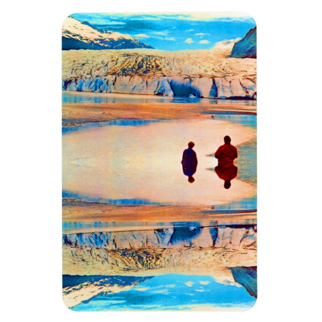 Vintag USA Alaska Mendenhall Gletscher Juneau Magnet (Vertikal)
