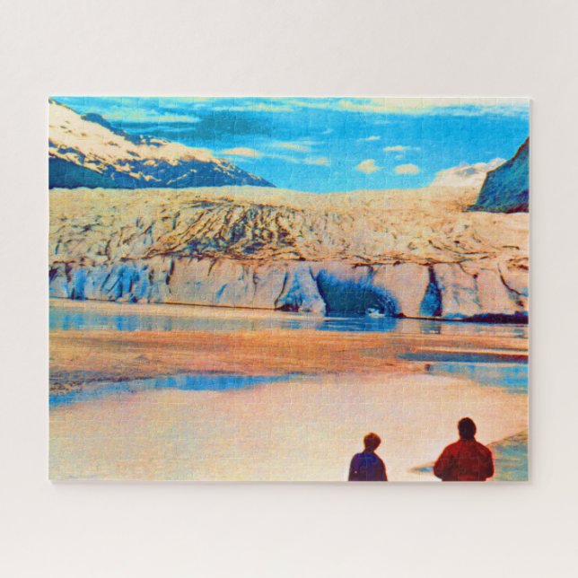 Vintag USA Alaska Mendenhall Gletscher Juneau Puzzle (Horizontal)