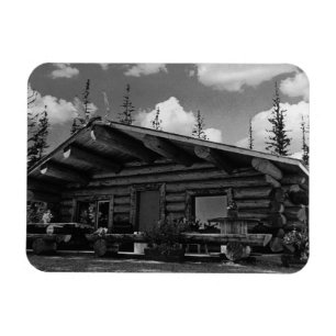 Vintag USA Alaska Moderne alaskan Blockhütte 1970 Magnet