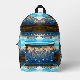 Vintag USA Alaska Mt Mckinley Nationalpark Bedruckter Rucksack