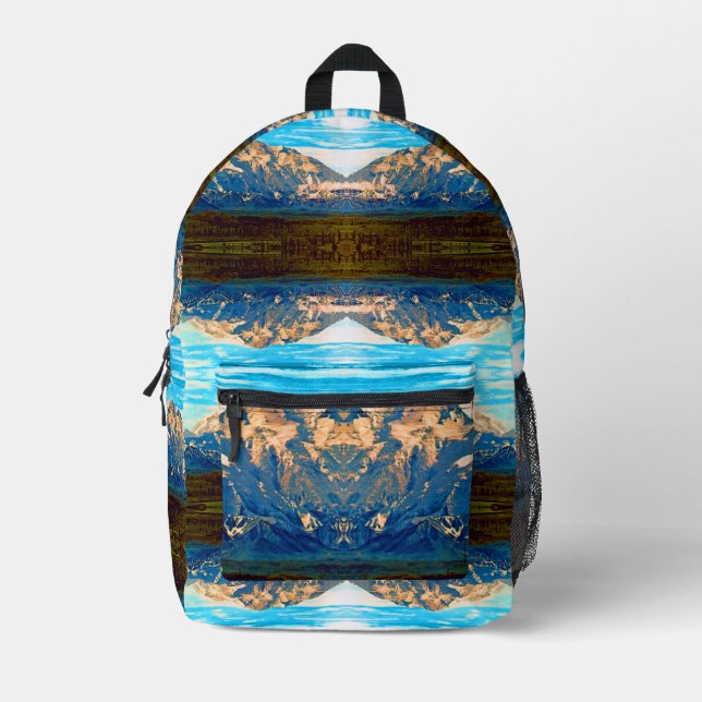 Vintag USA Alaska Mt Mckinley Nationalpark Bedruckter Rucksack (Vorderseite)