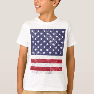Vintag USA Flag Patrioamerikanisches Red White Blu T-Shirt