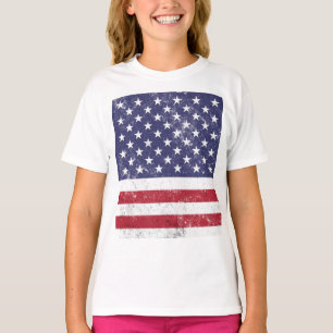 Vintag USA Flag Patrioamerikanisches Red White Blu T-Shirt