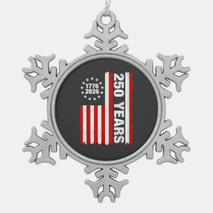 Vintag USA Halbjahrhundert 250 Schneeflocken Zinn-Ornament