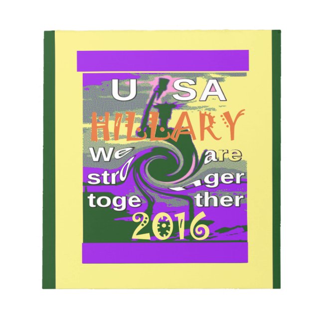 Vintag USA Stronger Together Abstrakt Art Print Notizblock (Vorderseite)
