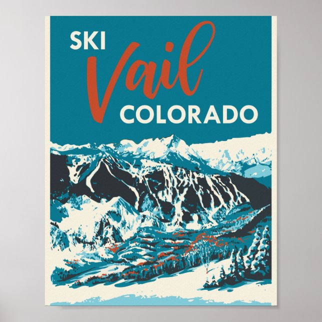 Vintag Vail Ski Poster (Vorne)