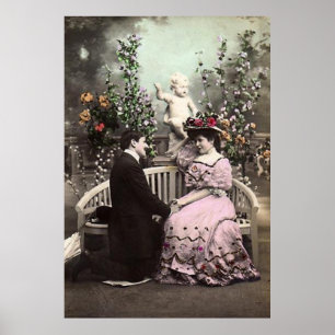 Vintag Valentindatum Poster