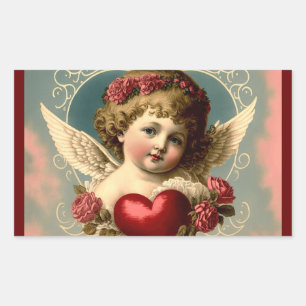 Vintag Valentine Angel Aufkleber