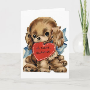 Vintag Valentine Cocker Spaniel Feiertagskarte