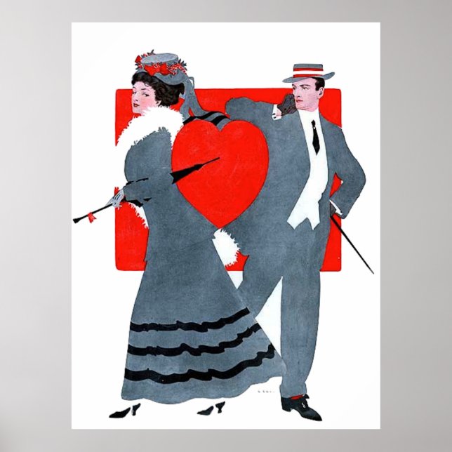 Vintag Valentine Couple Poster (Vorne)