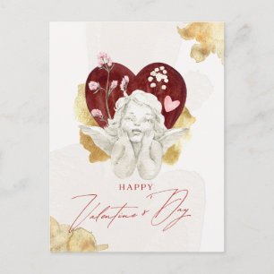 Vintag Valentine Cupid Angel Feiertagspostkarte