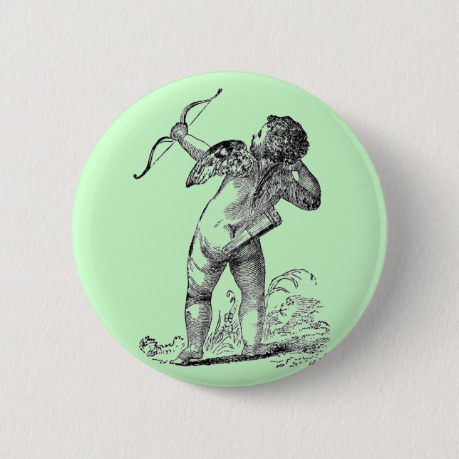 Vintag Valentine Cupid Button (Vorderseite)