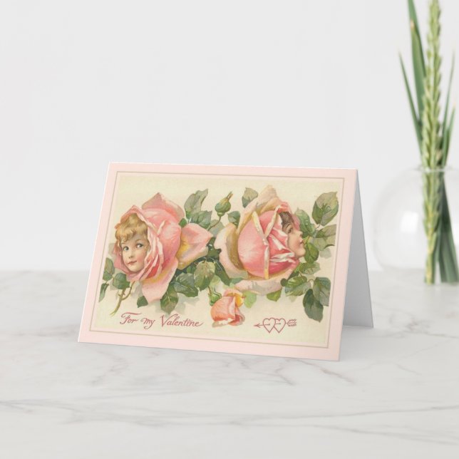 Vintag Valentine Feiertagskarte (Vorderseite)